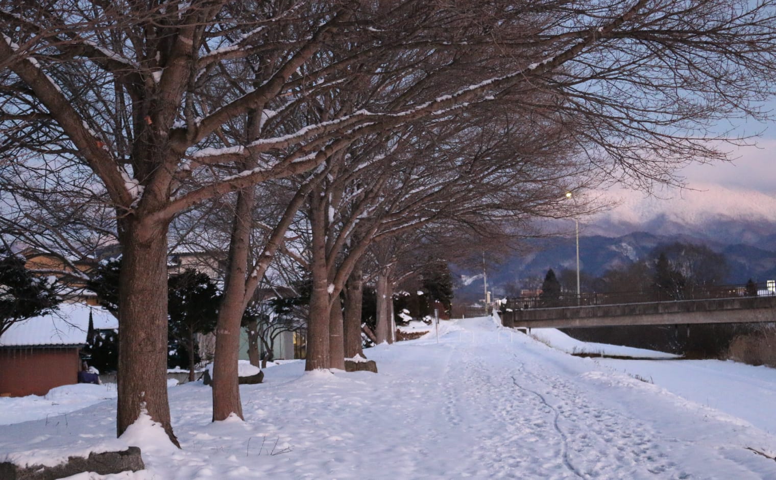 冬の遠野市